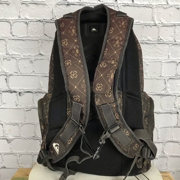 Quicksilver Adult Unisex Brown Medium Students School Bookbag Traveler Backpack - Picture 5 of 9